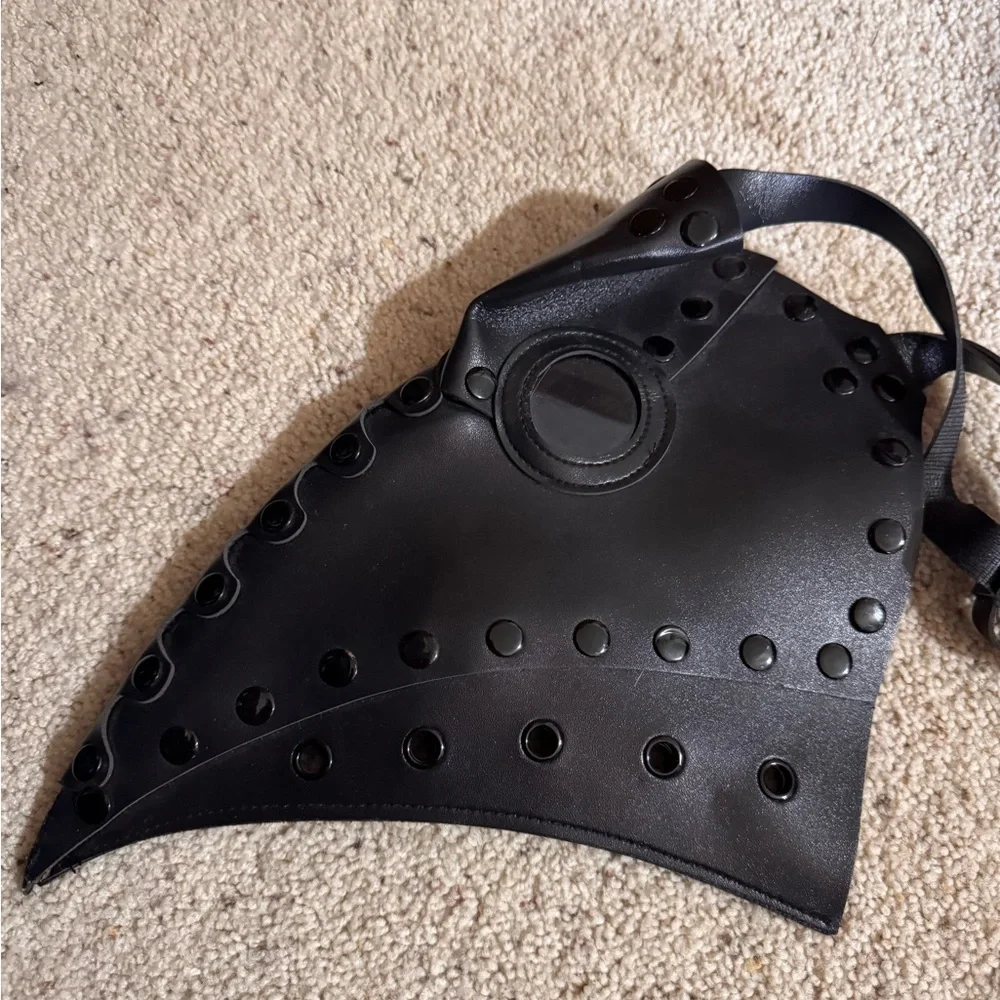 Spirit Halloween Black Plague Doctor Style Face Mask